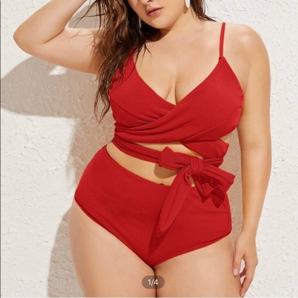 Bikini two pice with high waist bikini bottom